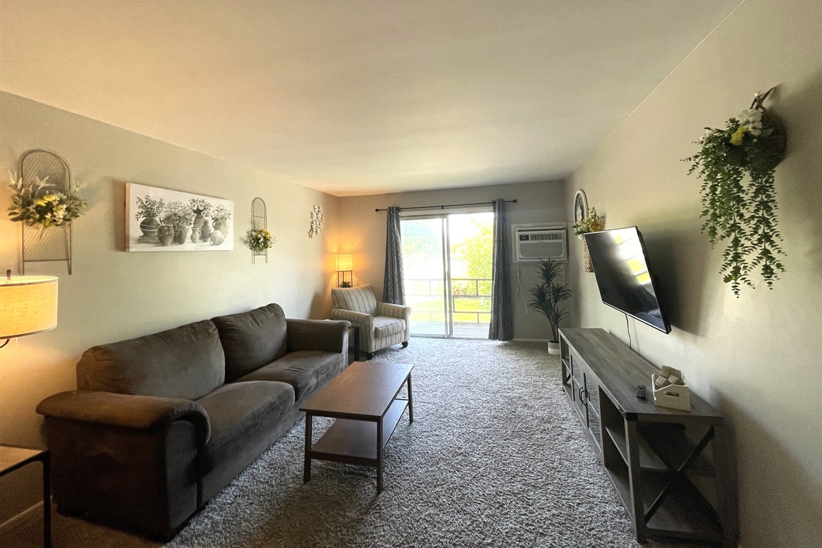 Living Room with 50" Smart TV