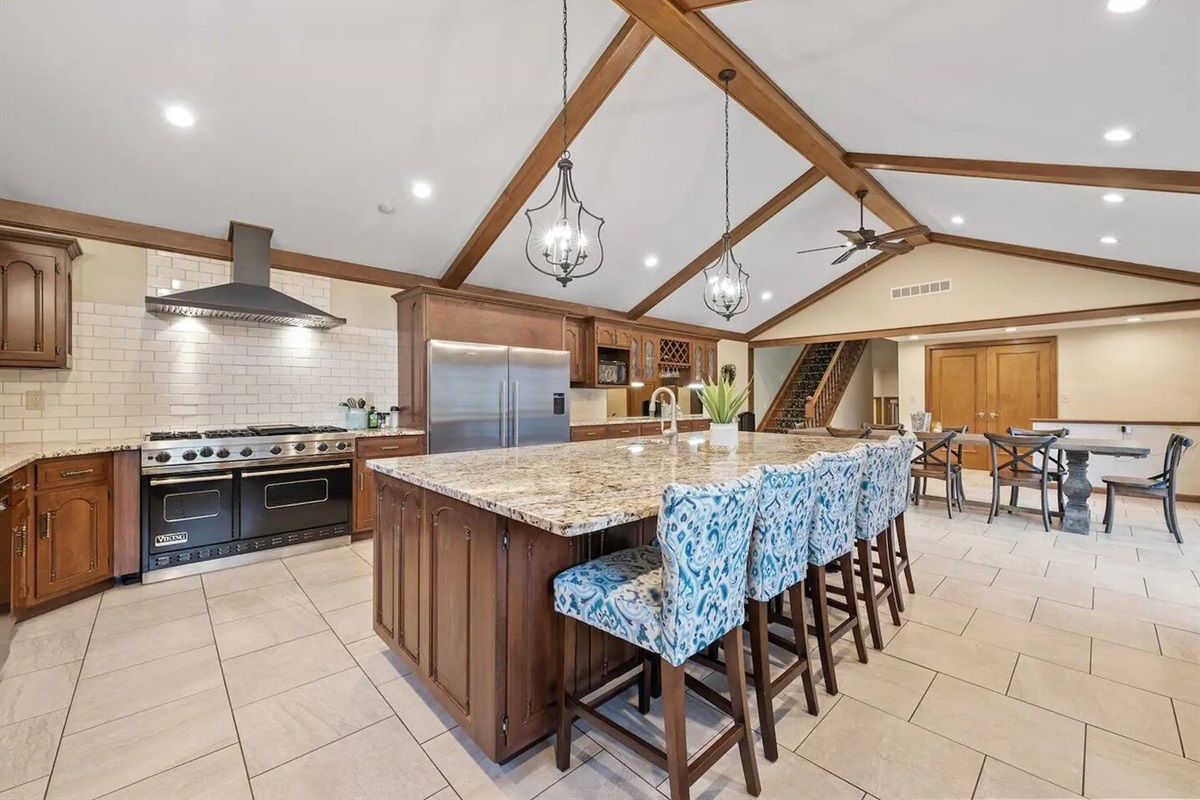 Spacious kitchen allows you to cater to all your guests.