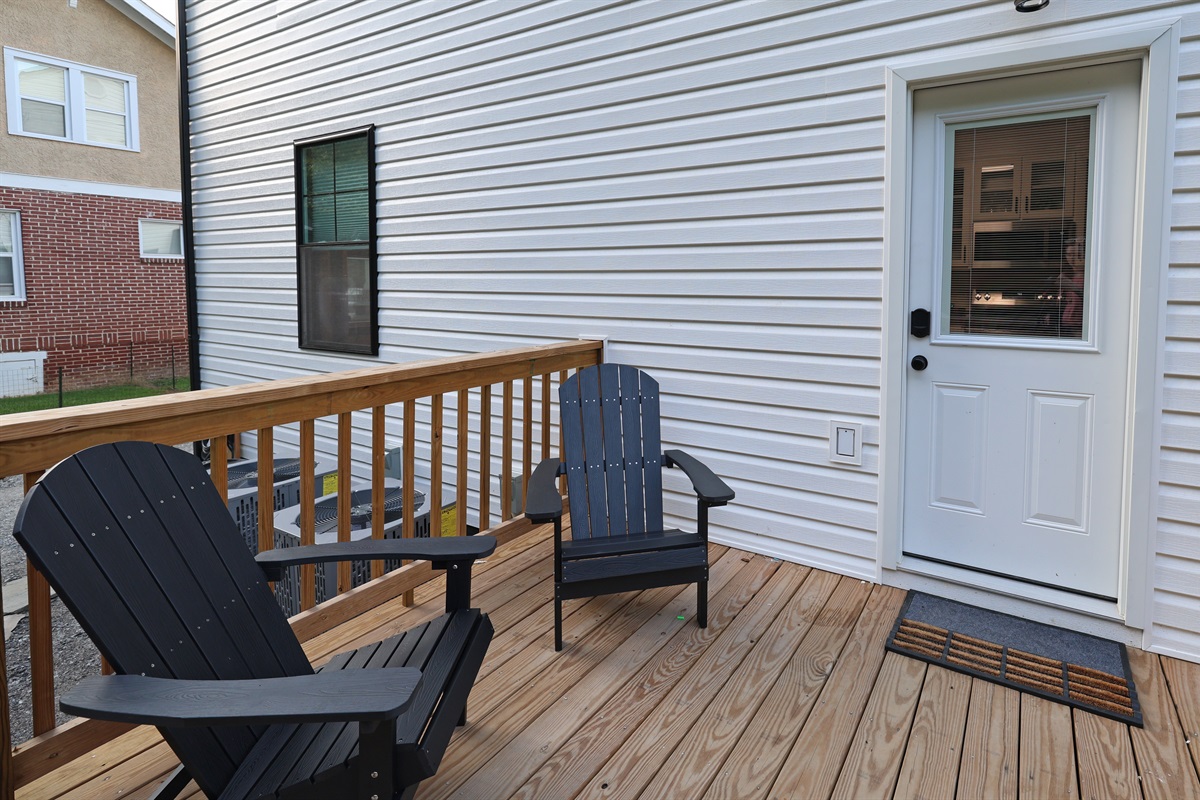 Back deck with BBQ grill