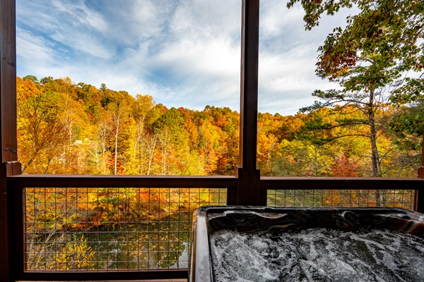 Kick Back In the Hot Tub While Overlooking An Insane View