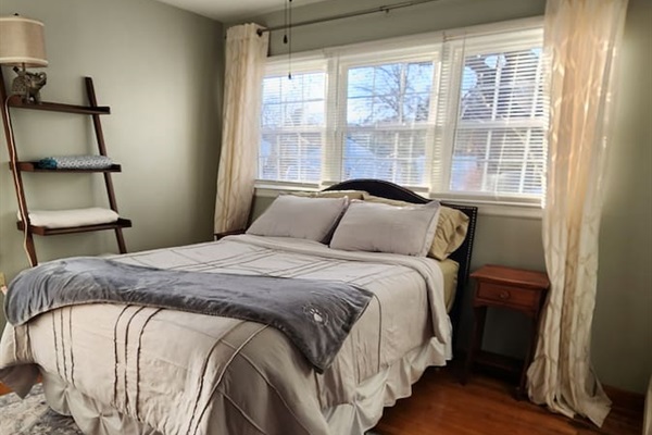 Primary bedroom with queen bed.