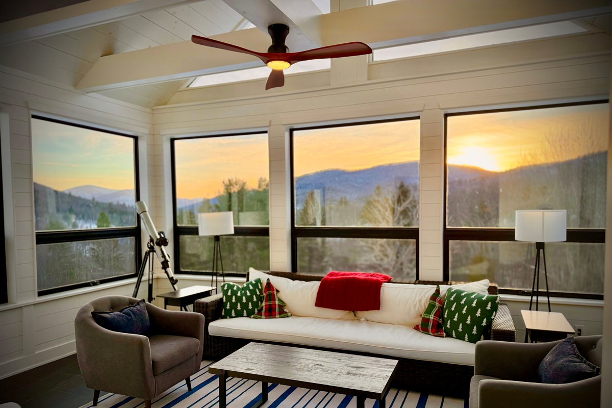Sunset views from the sun room