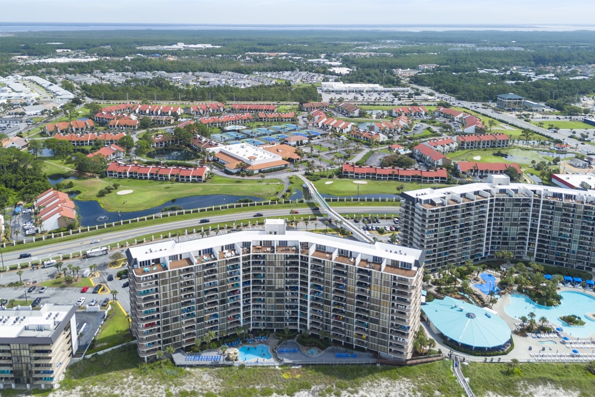 Front: Tower-2, Right: Tower-1, Behind: Golf Course