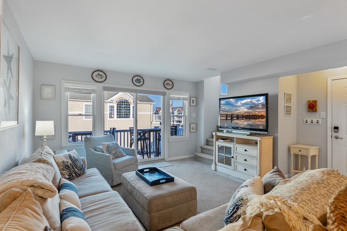 Living Room with Access to Private Outdoor Covered Patio
