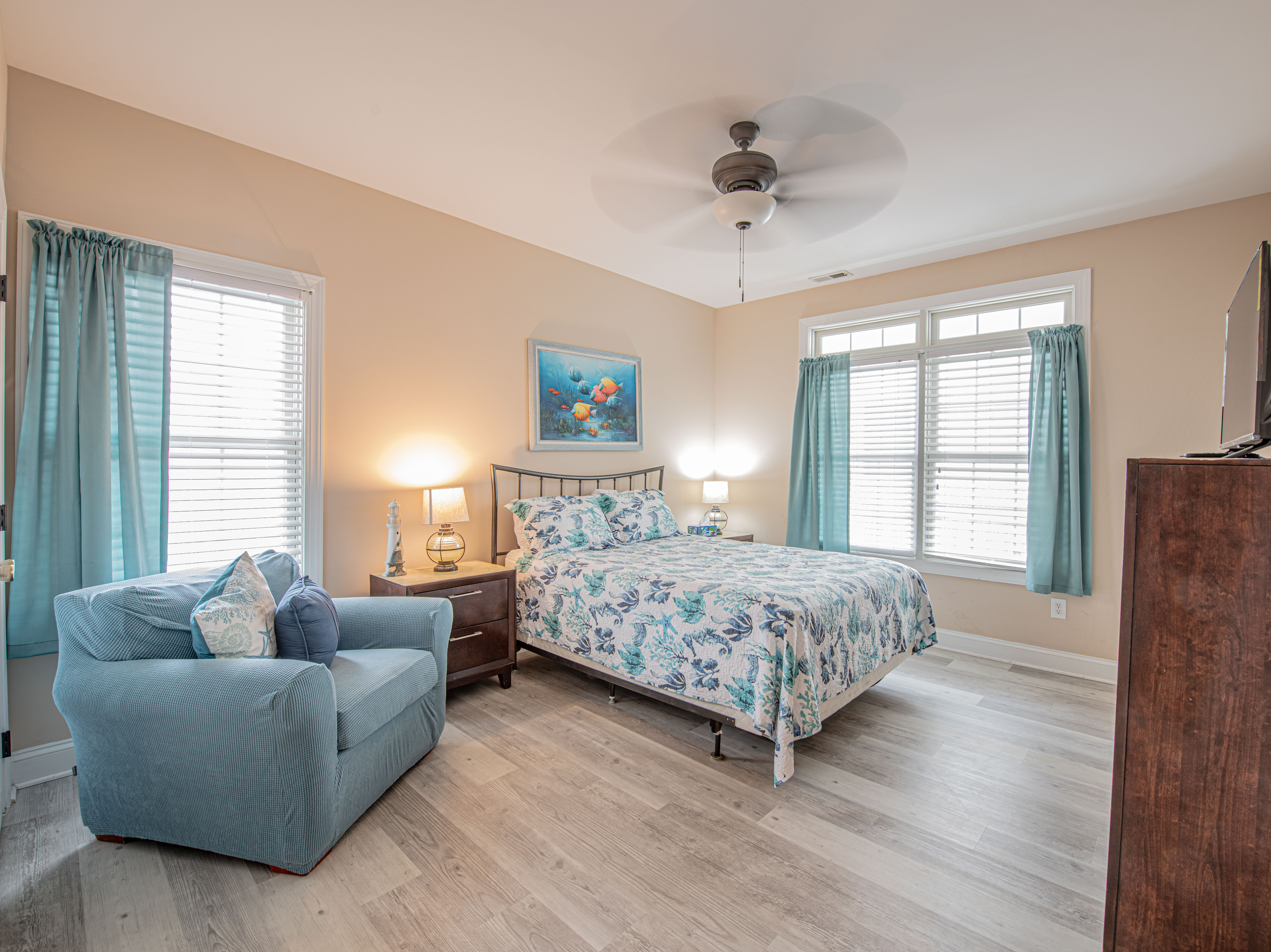 Bedroom 7 with  Armchair, and Ceiling Fan