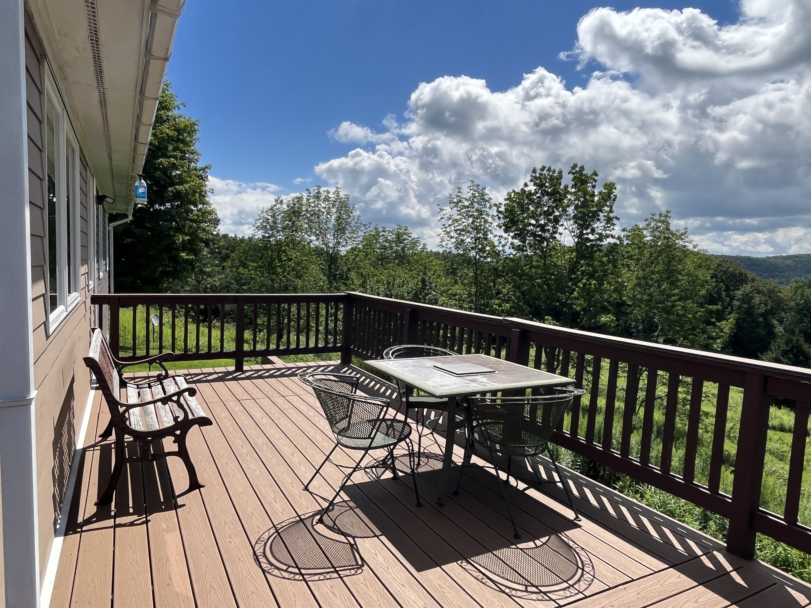 Front deck with long distance views