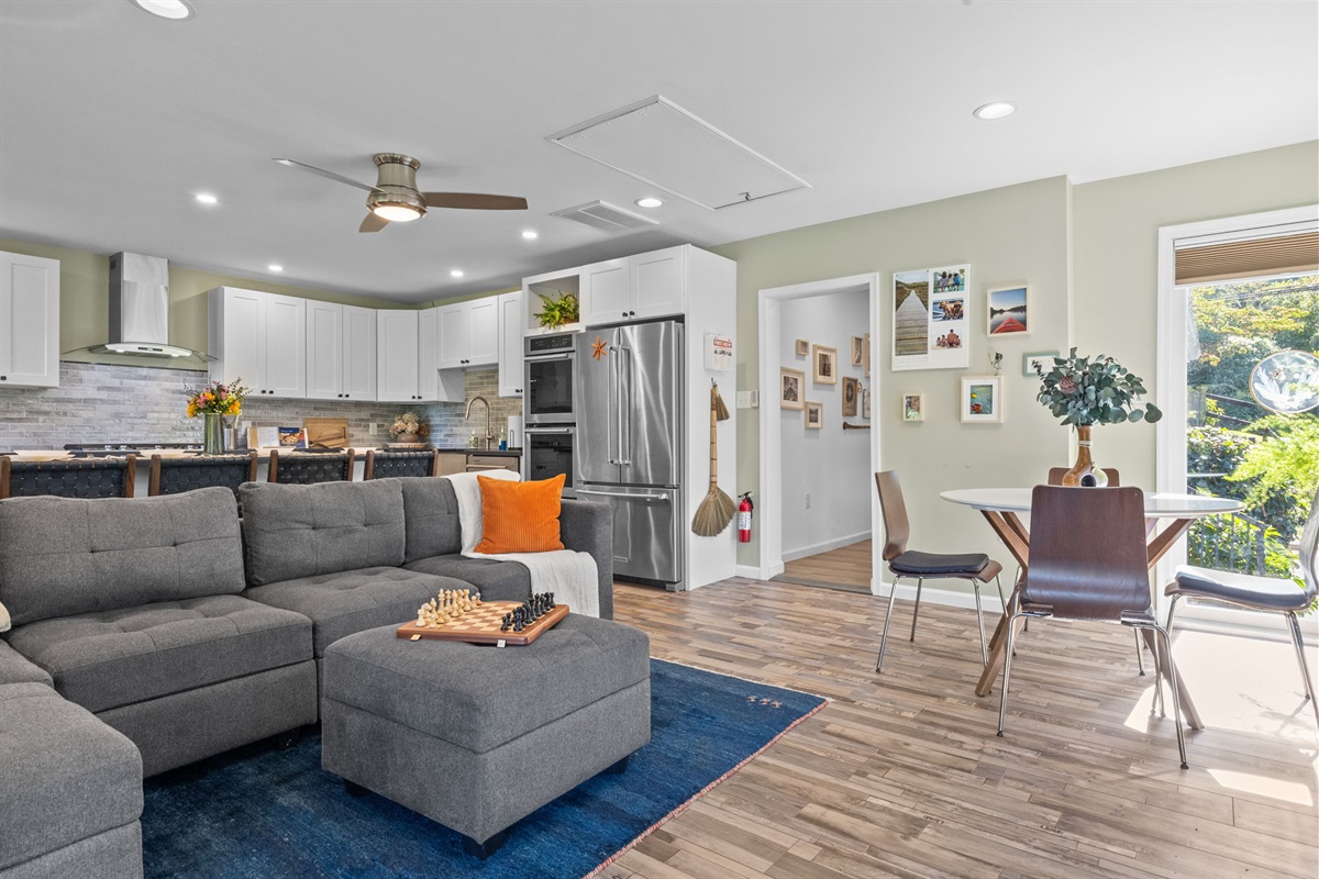 Cook, connect, and create memories in this modern open-space kitchen