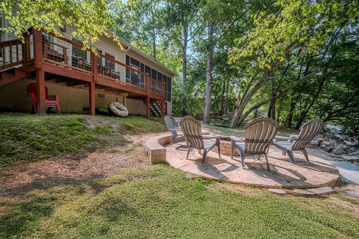 Fire Pit | Adirondack Chairs for 8 