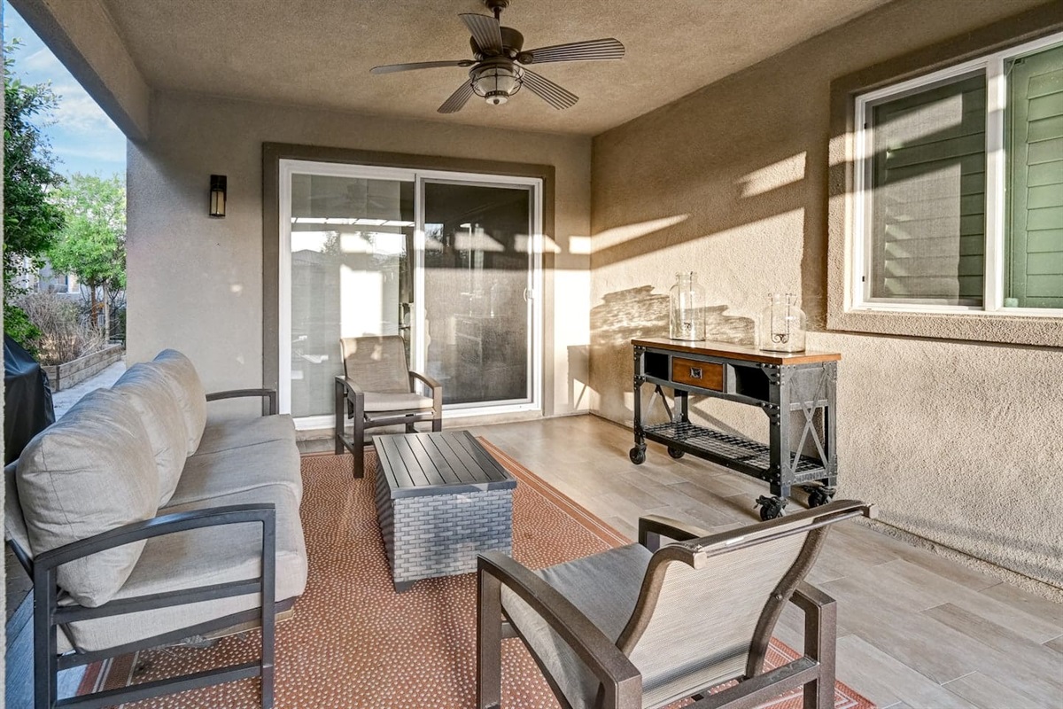 Back Patio Covered Seating Area