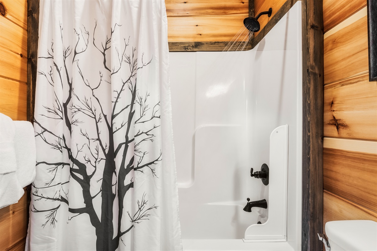 First Bathroom with Tub and Shower combination
