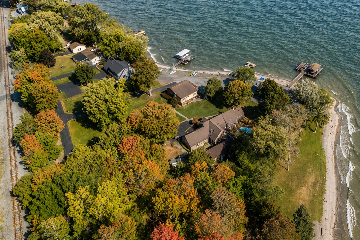 Stunning aerial of your private waterfront paradise with crystal shoreline and total seclusion. Nature lovers will feel right at home.