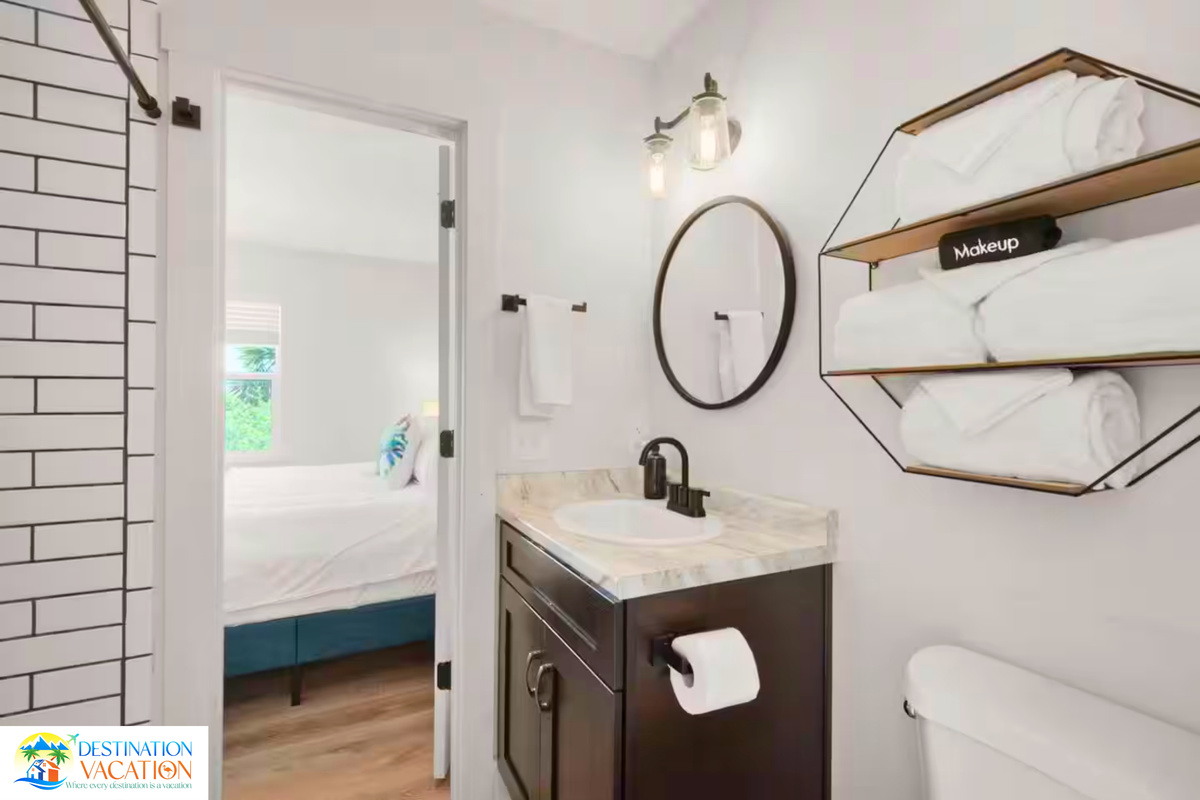 A refined bathroom retreat with timeless coastal appeal.