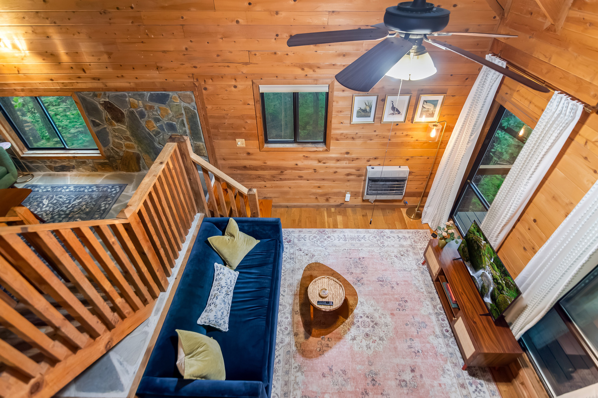 POV from the loft area/master suite