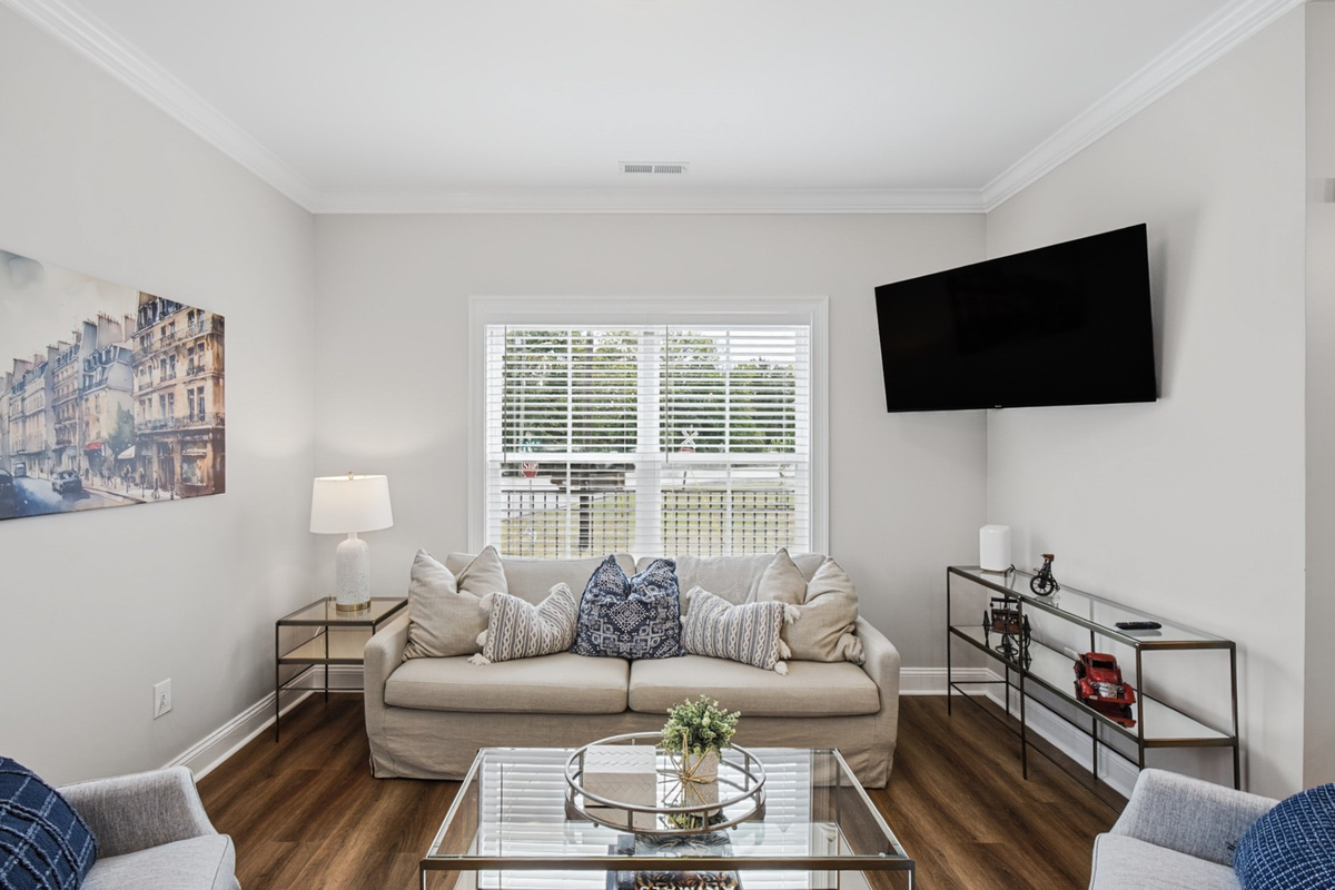 Sink into the sofa and unwind after a day exploring downtown