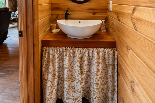 Half bathroom off the main area