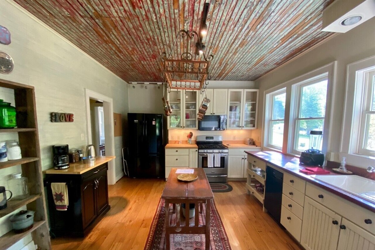 Galley view of kitchen