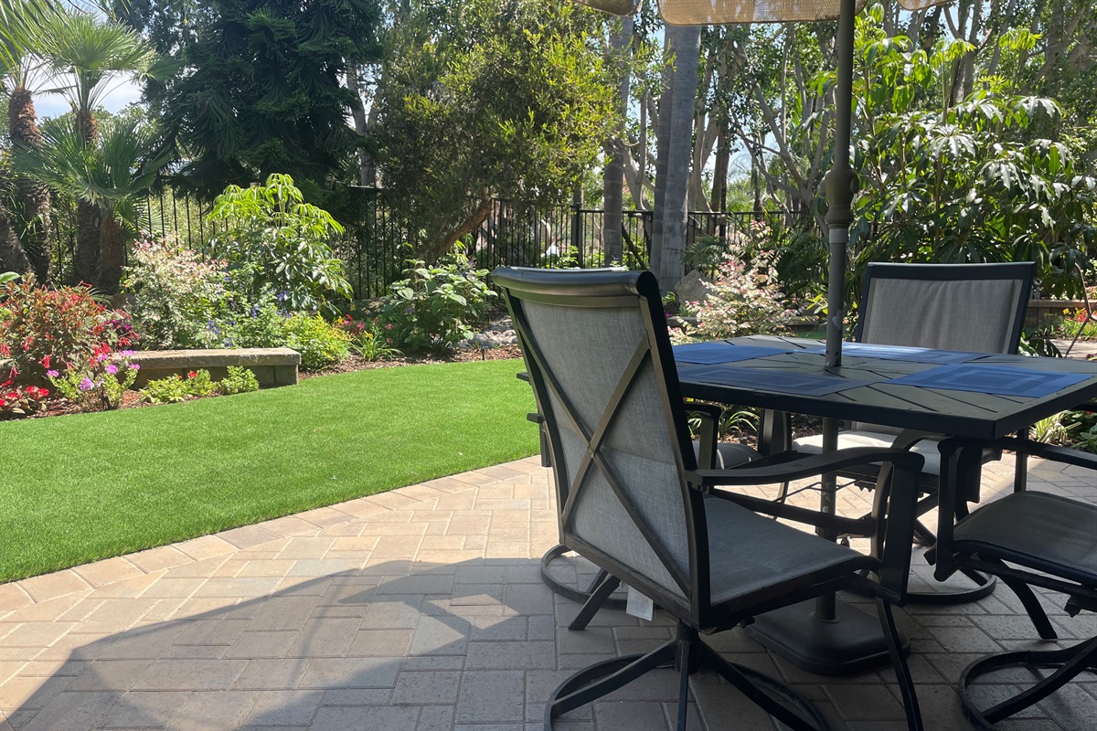 Private Garden off Patio shared with 3 condos.