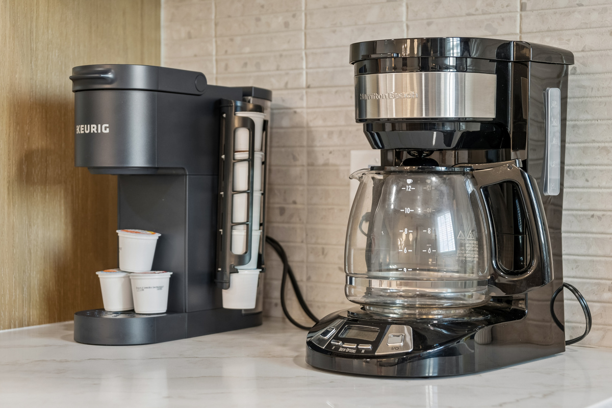 COFFEE! Traditional and Keurig machines for your use.