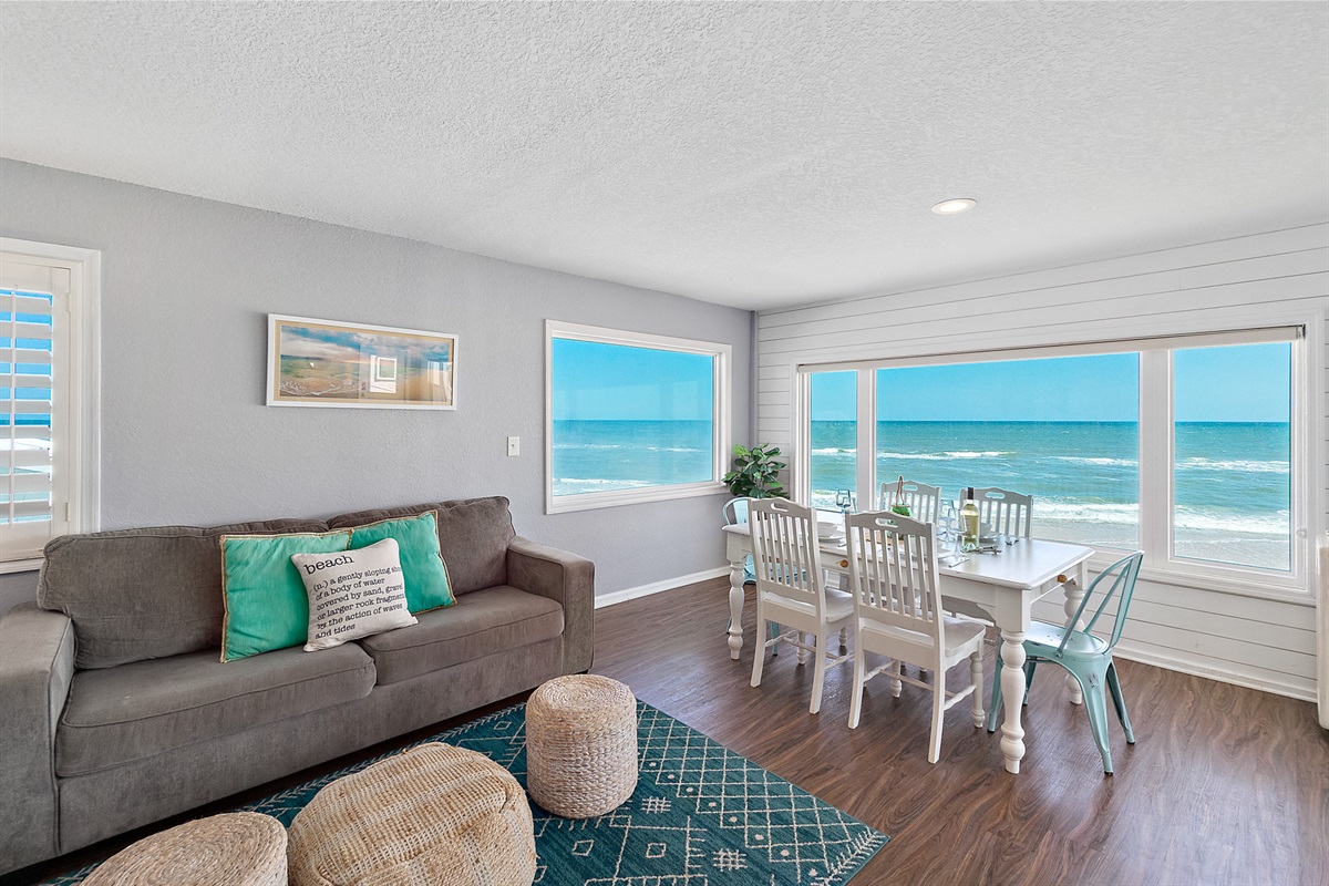 Bright coastal living with panoramic windows