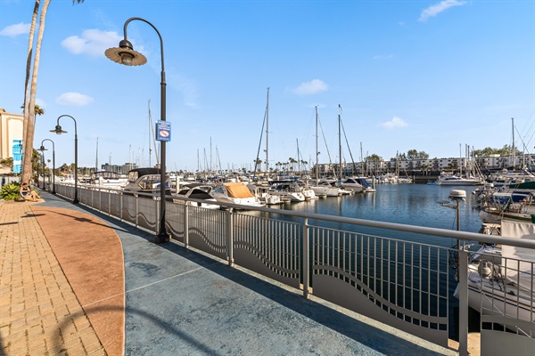 The marina is at your doorstep, just walk downstairs towards the back of the community for direct access