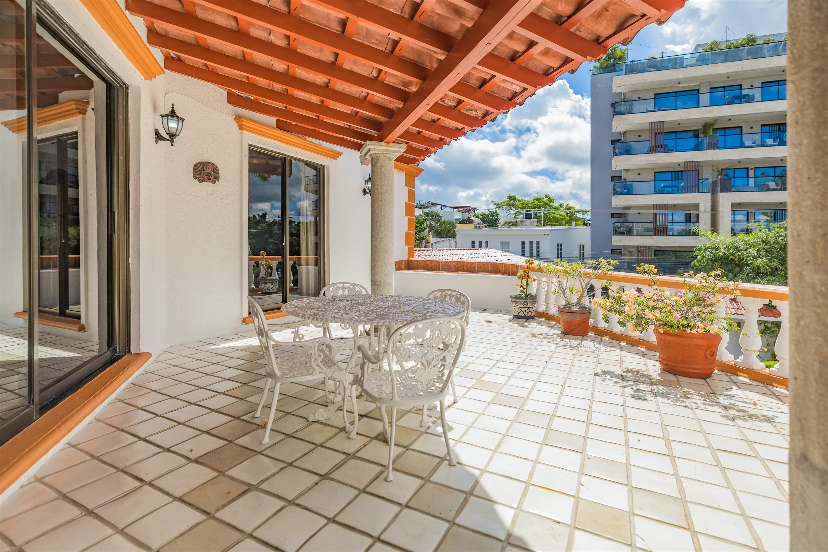 Covered Outdoor Seating on 2nd Floor Balcony