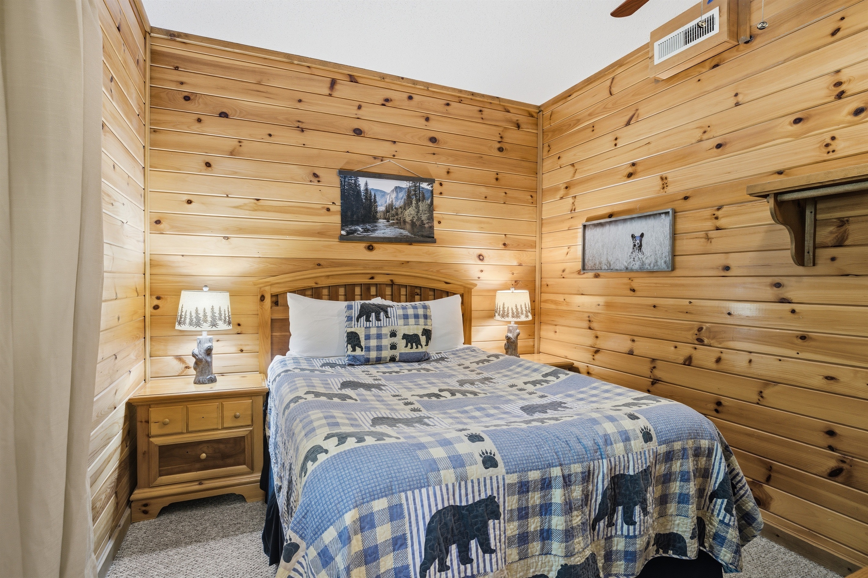 Queen Bed with Roku TV