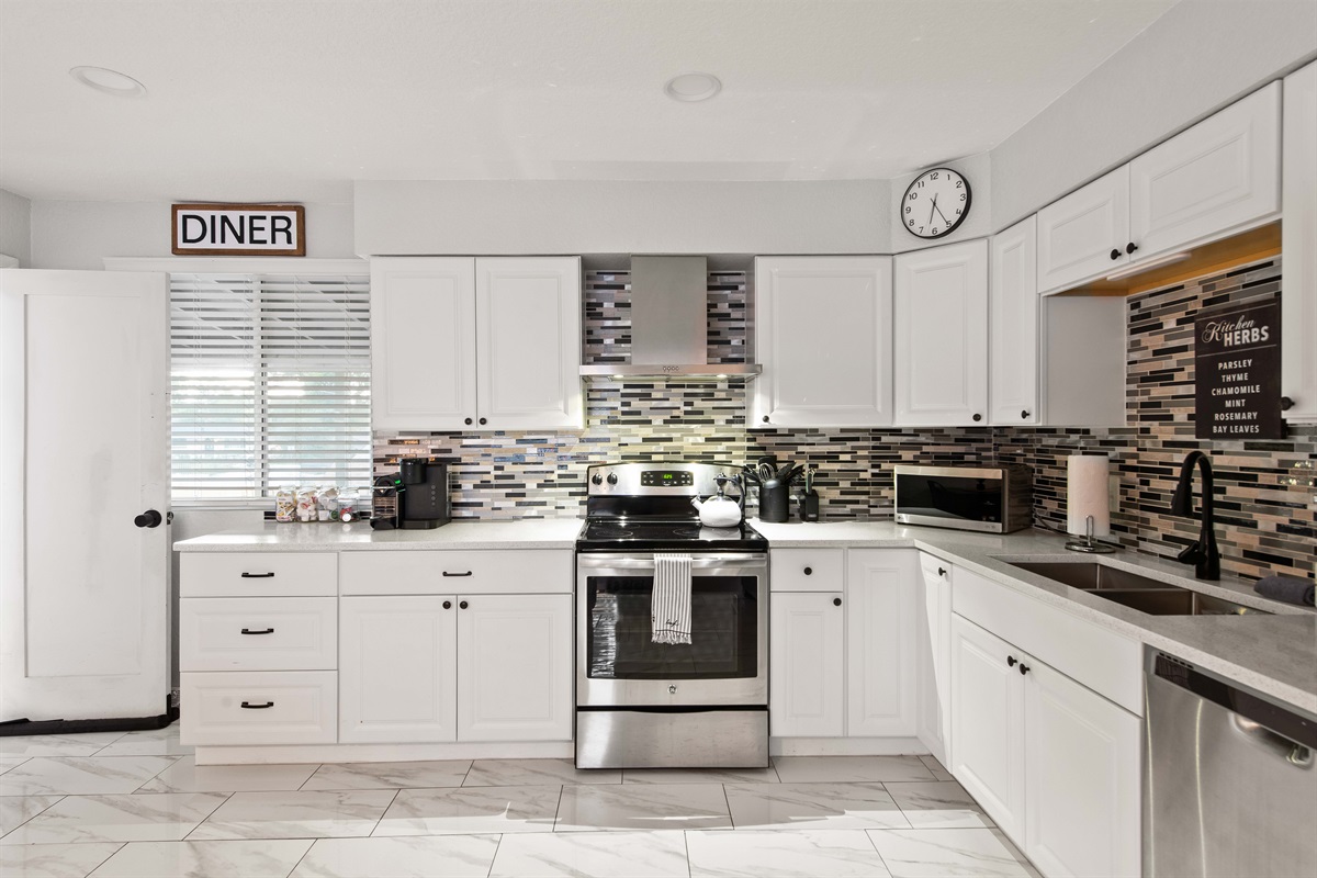 Modern and updated kitchen