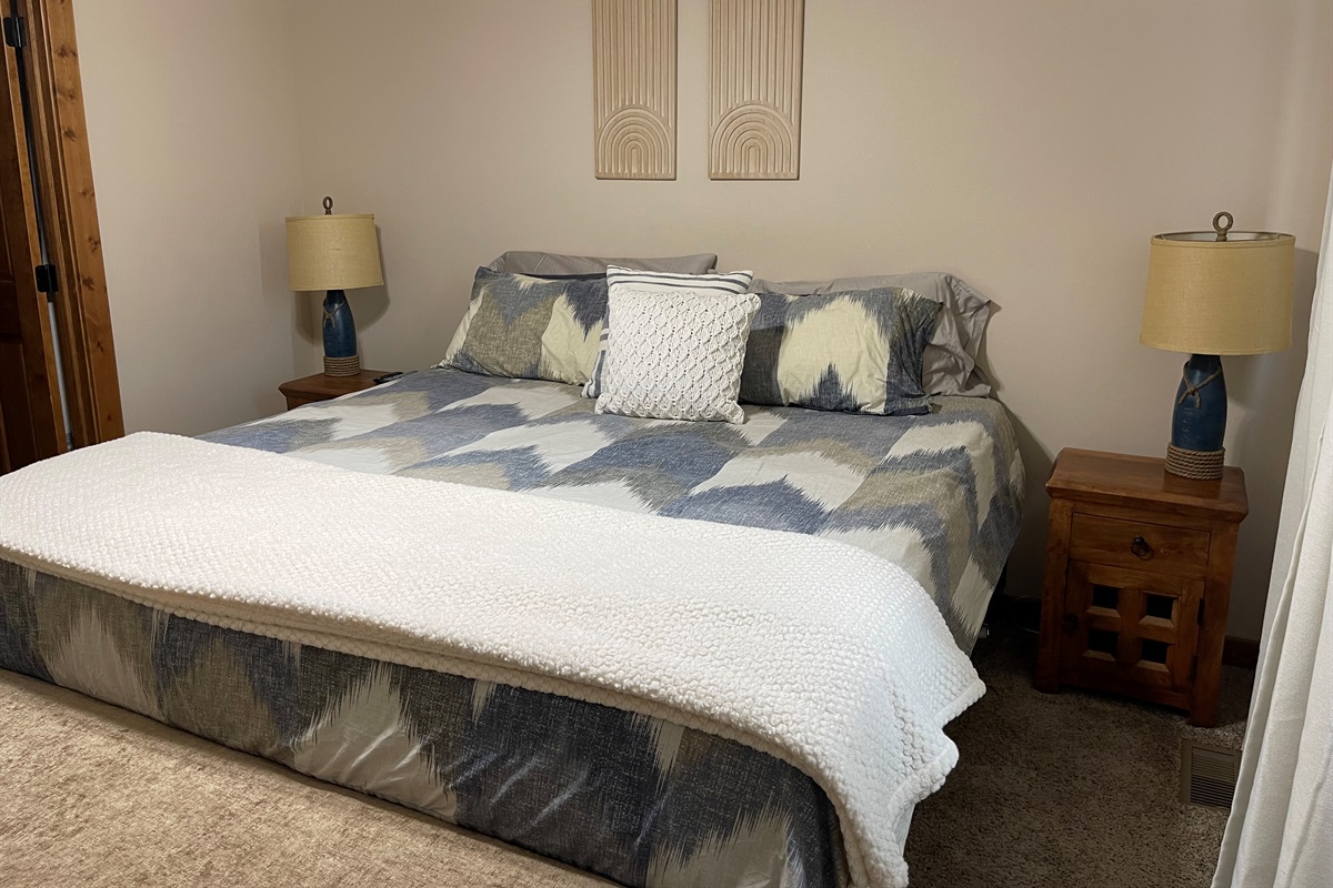 Master bedroom with king bed