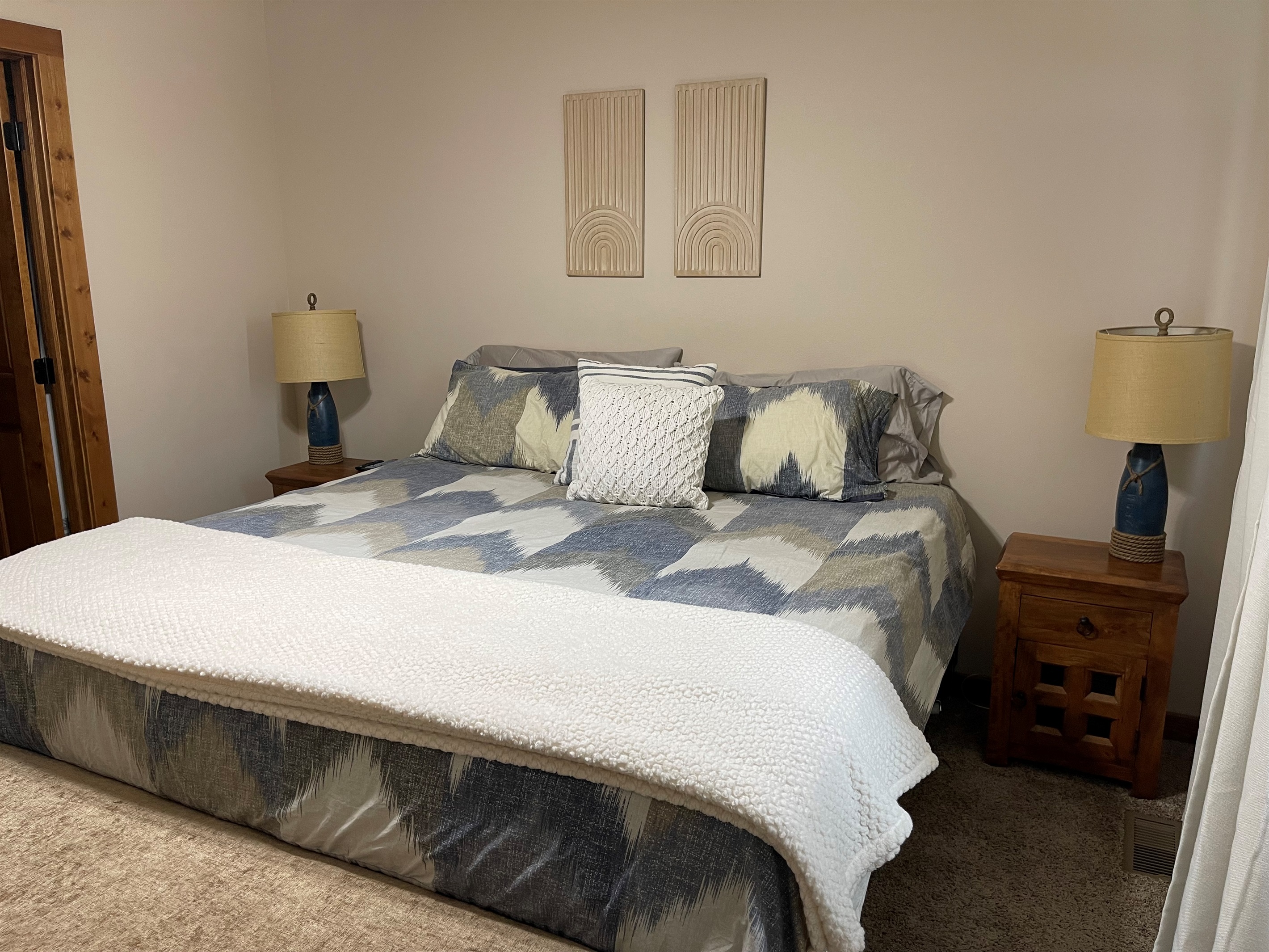 Master bedroom with king bed