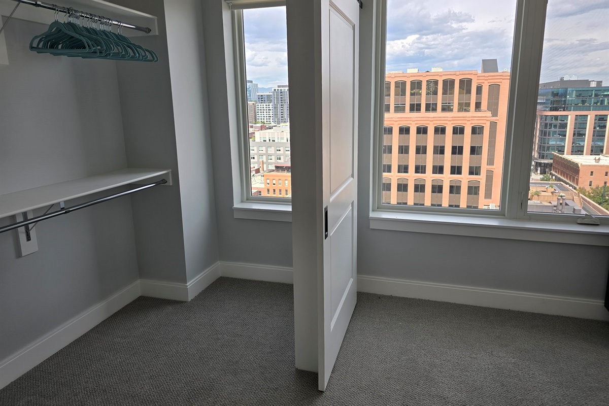 Even the closet has views in the second bedroom