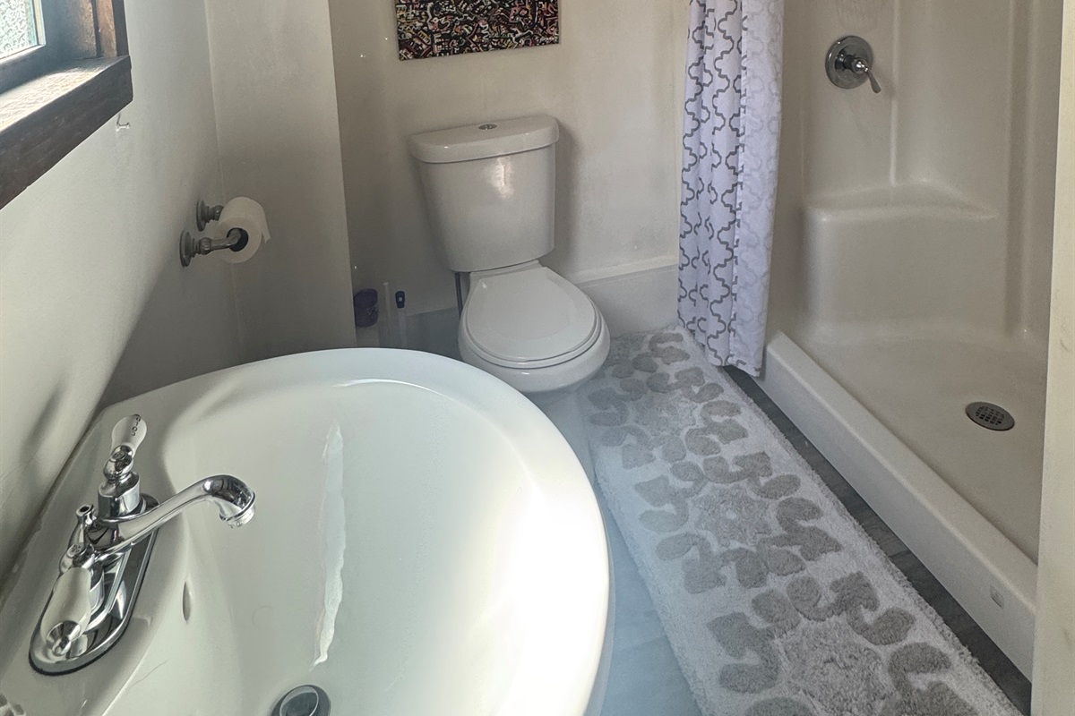 1st floor bath w/ shower off laundry room