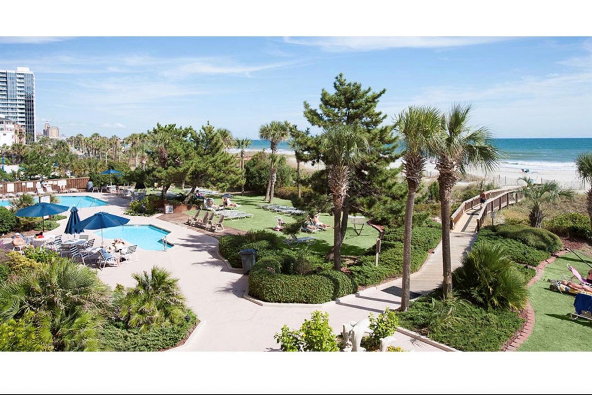 Pools and Beach Walkway