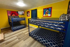 Sleep up to 4 in this fun bunk room, ideal for friends or family.