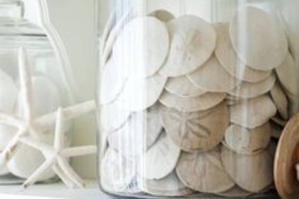 Shabby chic beach decor throughout