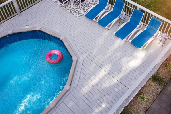 Dive into fun in our sparkling swimming pool!