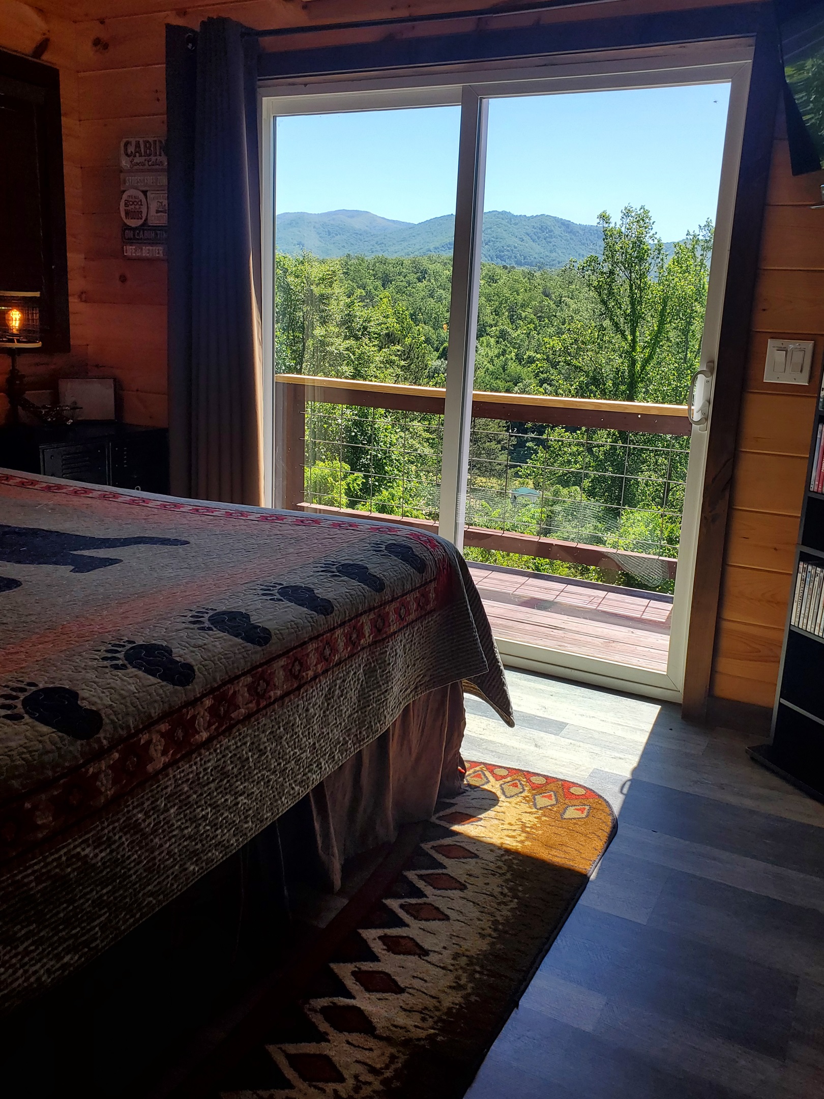 Master bedroom with a view