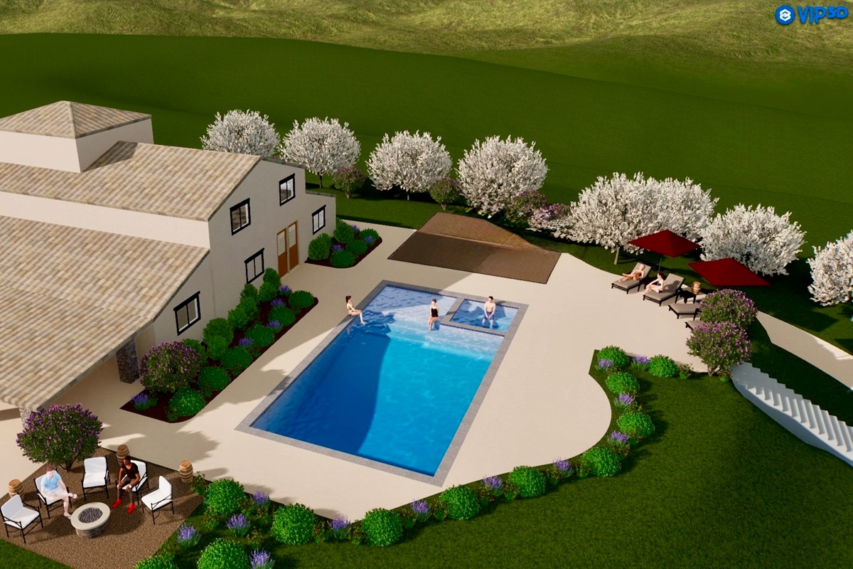 Rendering of pool, to be completed early March