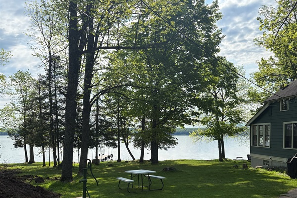 Side view towards lake