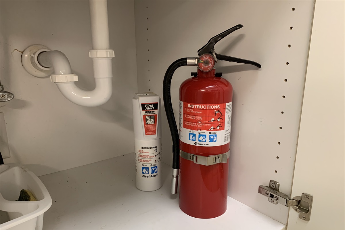 Fire Extinguisher in Kitchen