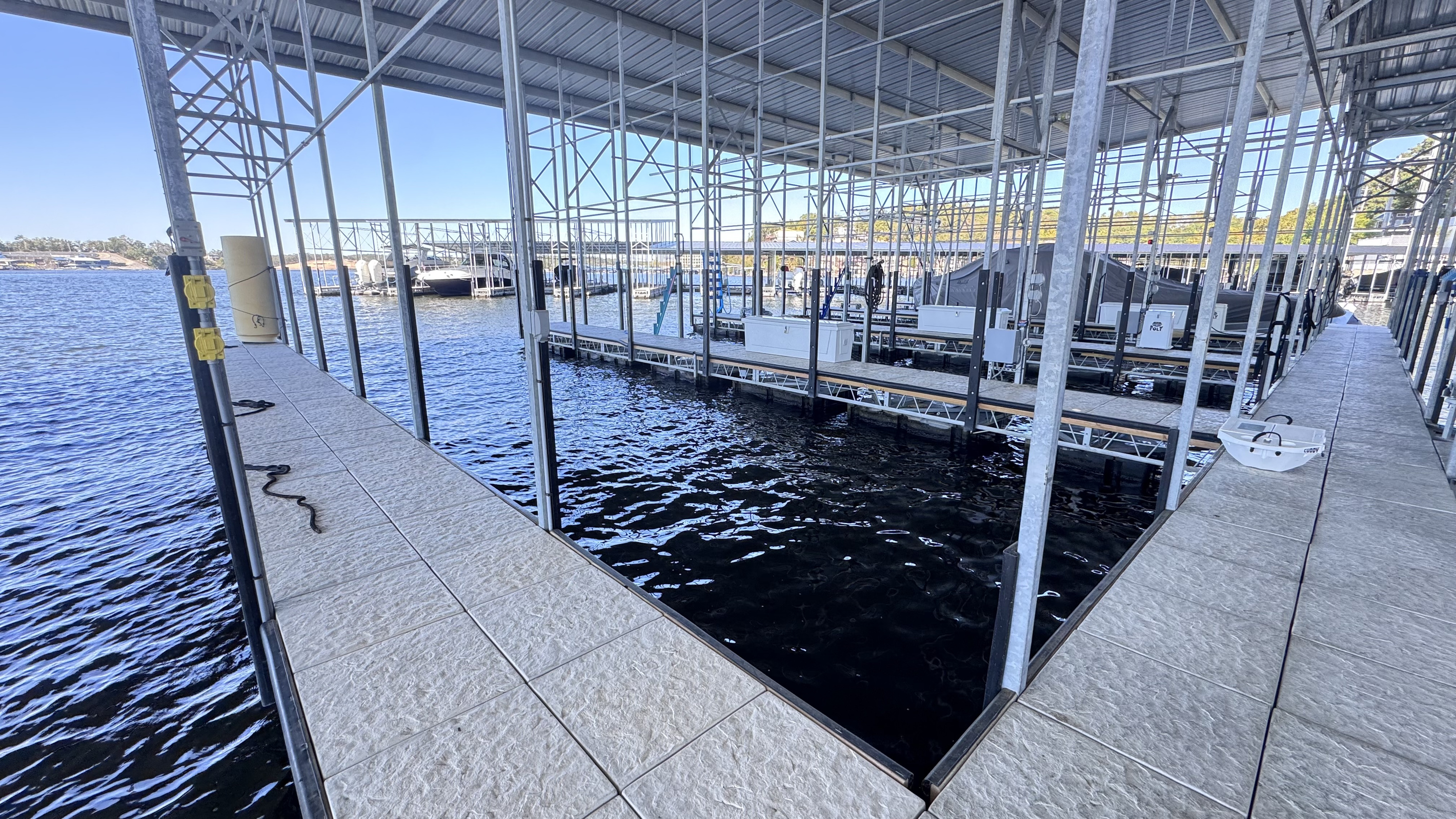 Each dock is individually owned. Condo 406 boasts a 18' x 50' boat slip and is the perfect size for boat enthusiasts!