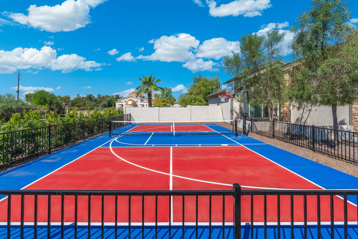 A regulation-ready court where every game day begins.