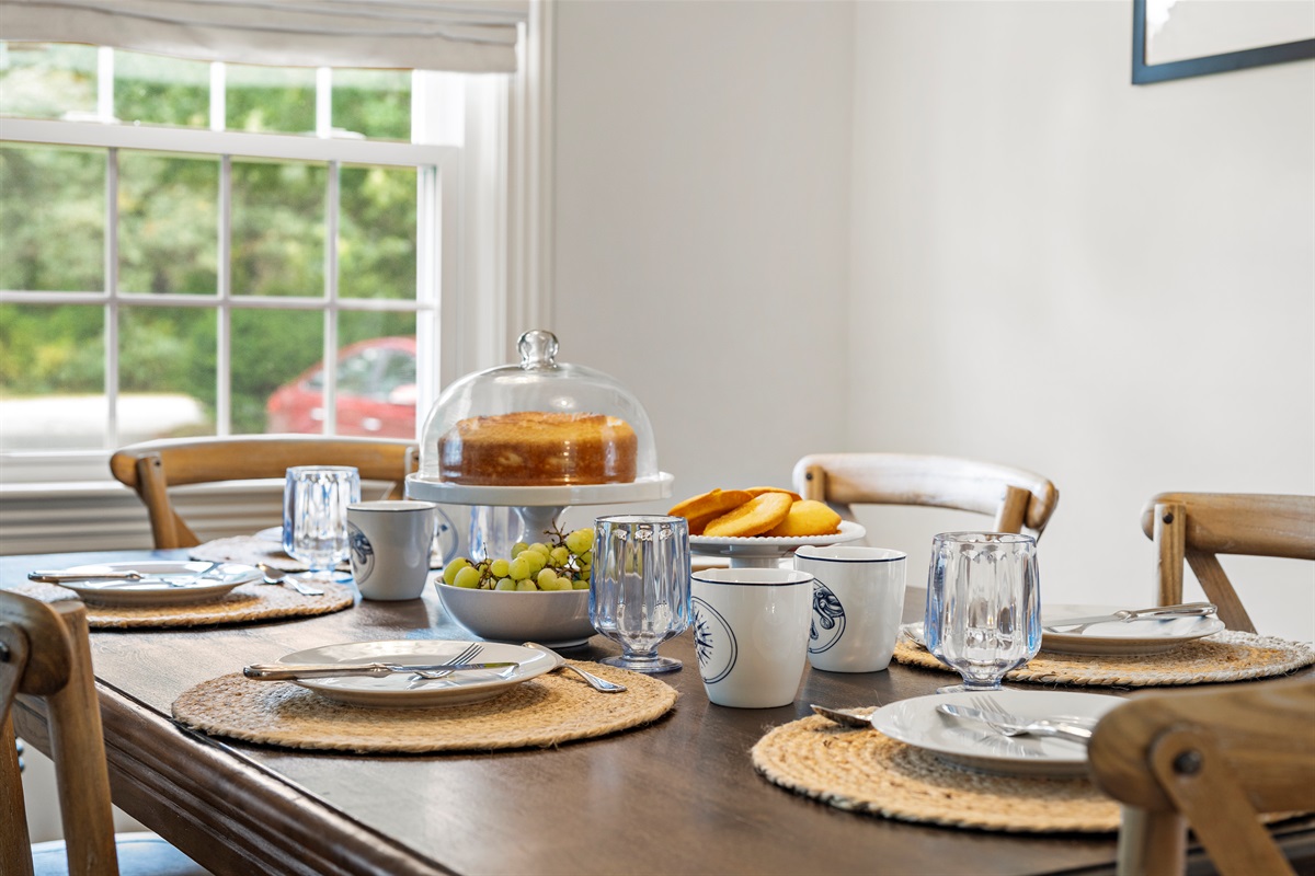 The perfect spot to share breakfast, dinner, or a glass of wine.