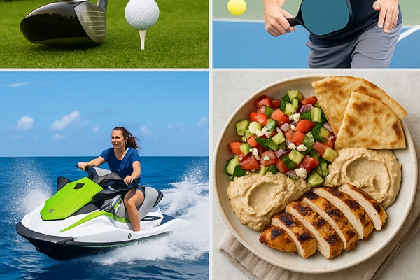 Famous golf courses and pickleball courses nearby