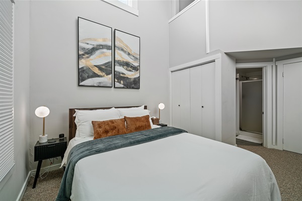 The master walk-in closet provides ample space for your personal items