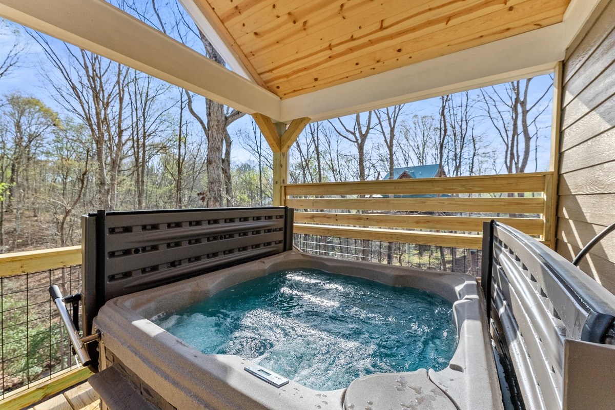 Soak in the Hot Tub and Enjoy the Relaxing View of Nature