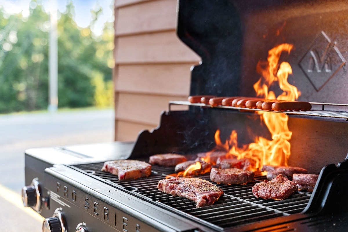 Barbeque on your own private grill.