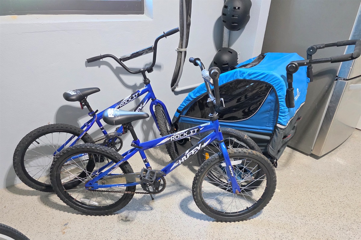Bikes for the kids and a Pull Behind Cart