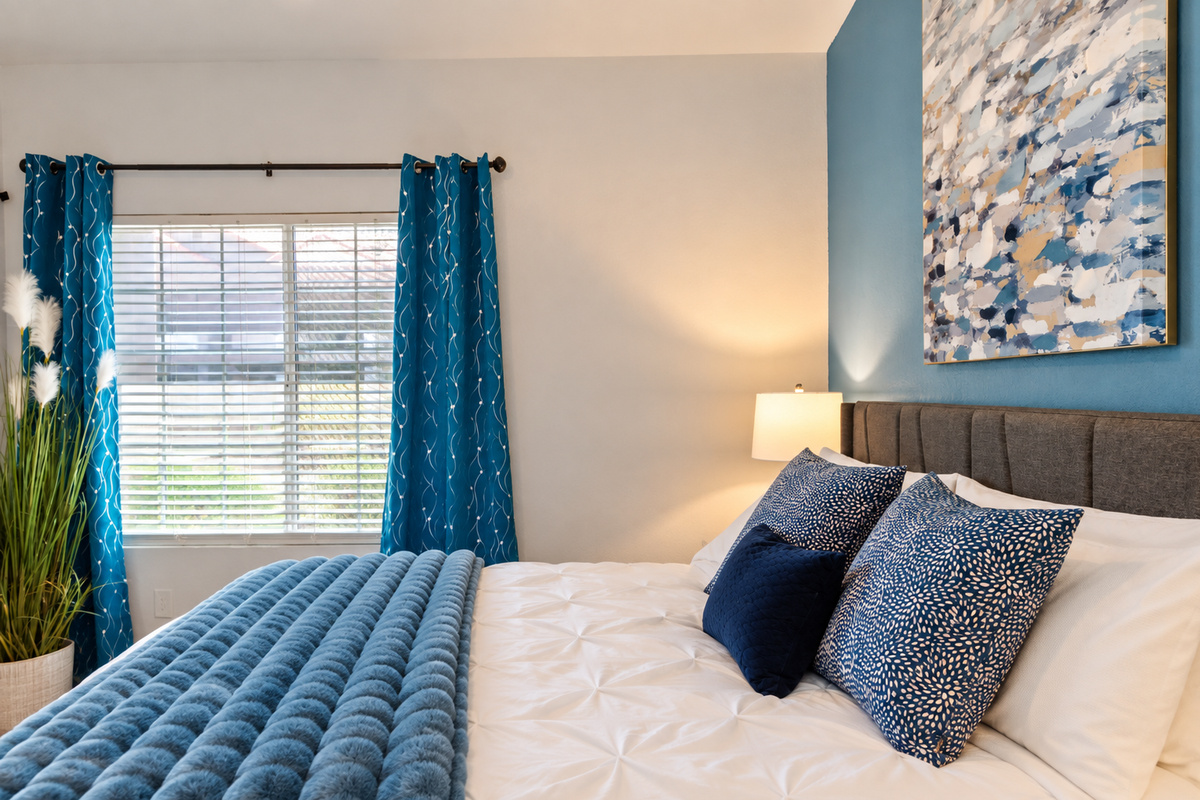 “Experience boutique-style comfort in this luxurious bedroom suite.”