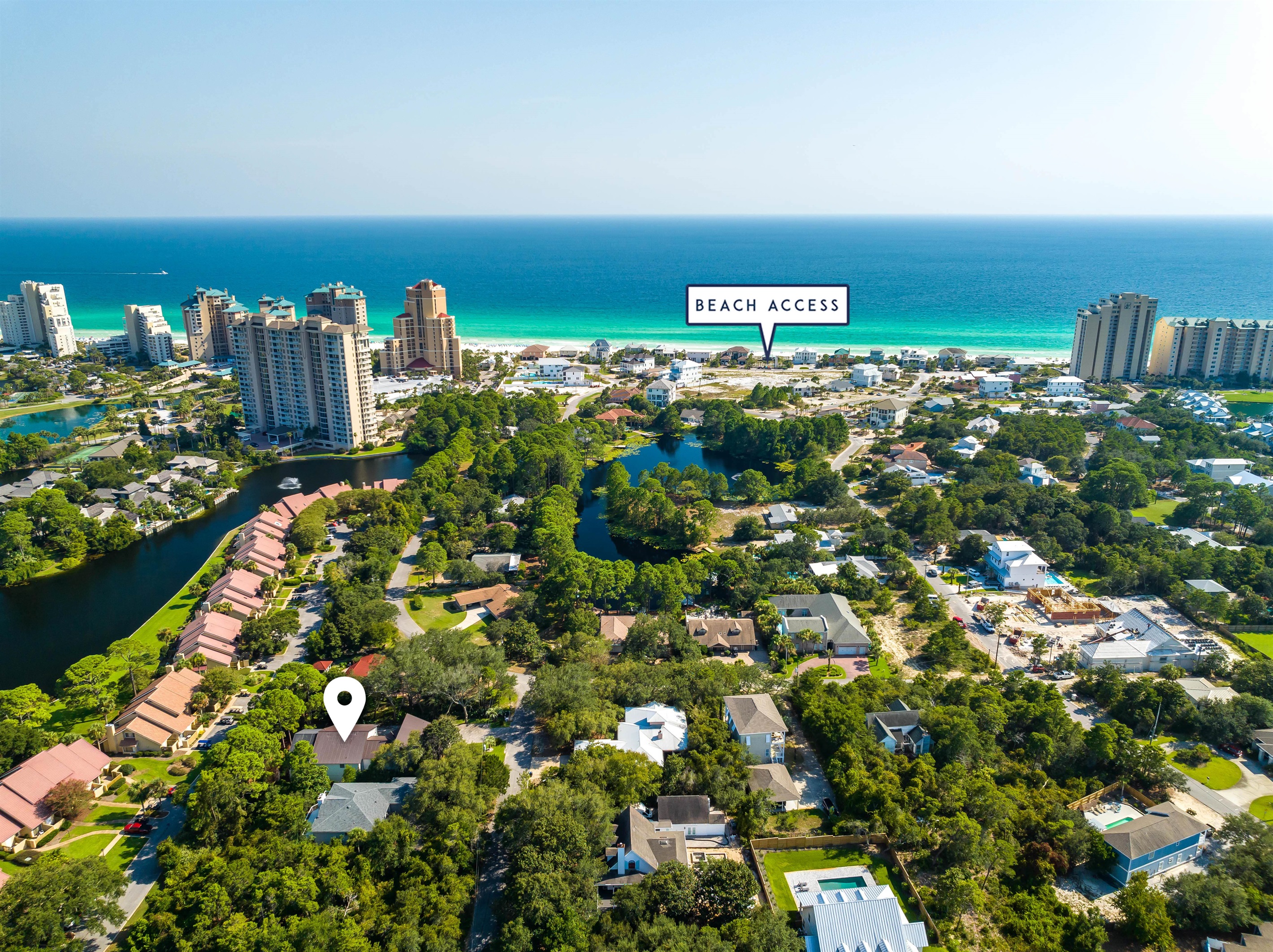 PRIVATE BEACH ACCESS with plenty of parking.