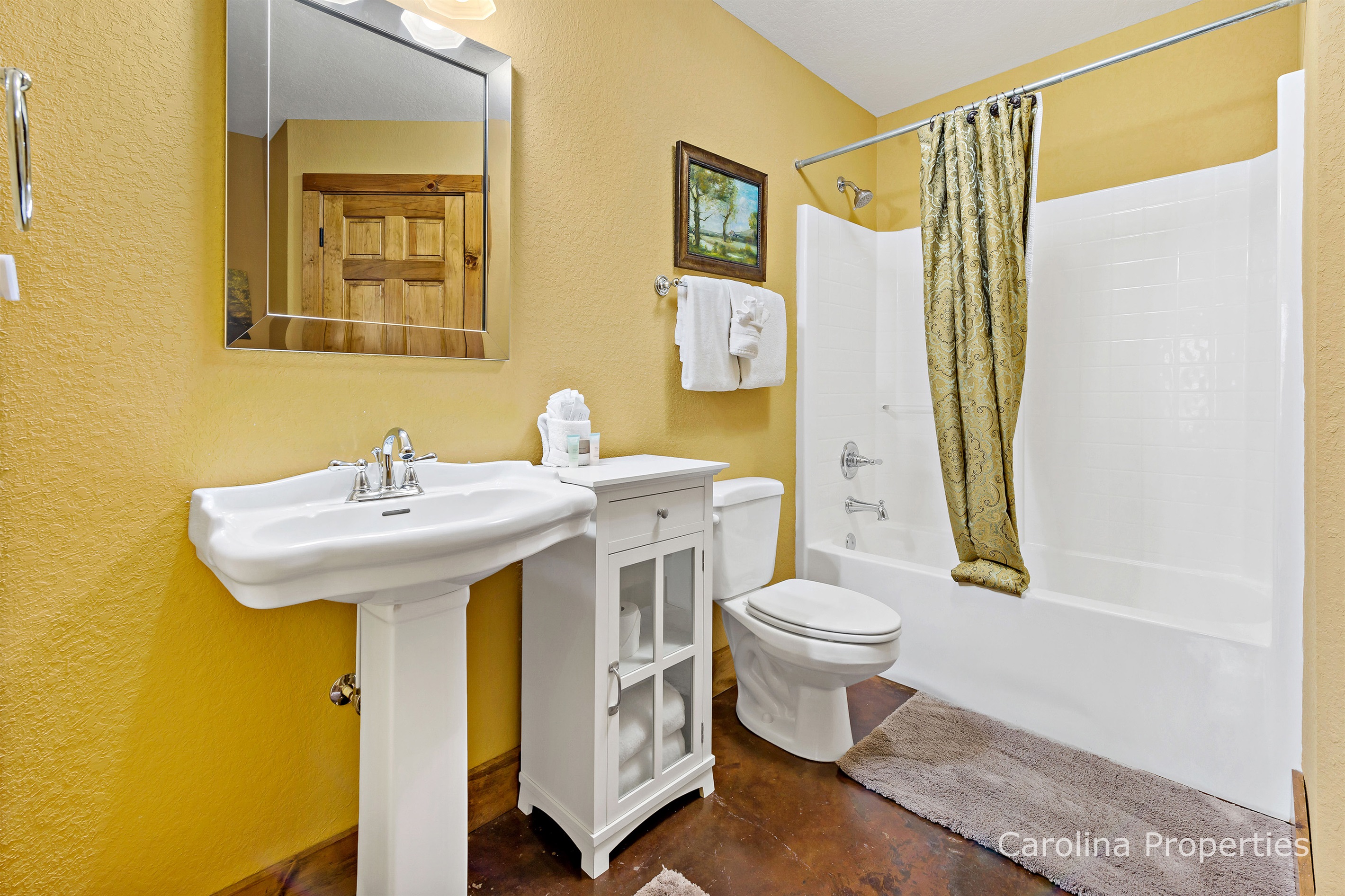 Lower-level bathroom